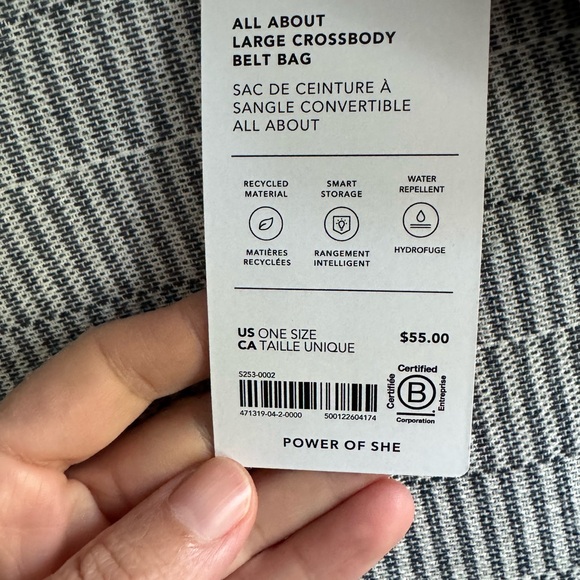 Athleta Light Gray Crossbody Bag - Picture 5 of 5